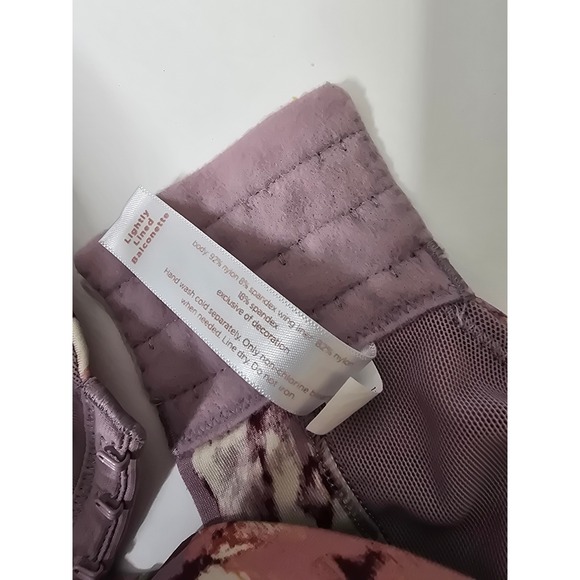 Cacique 44DD Lightly Lined Balconette Bra Black Nude Floral Set - Picture 7 of 8